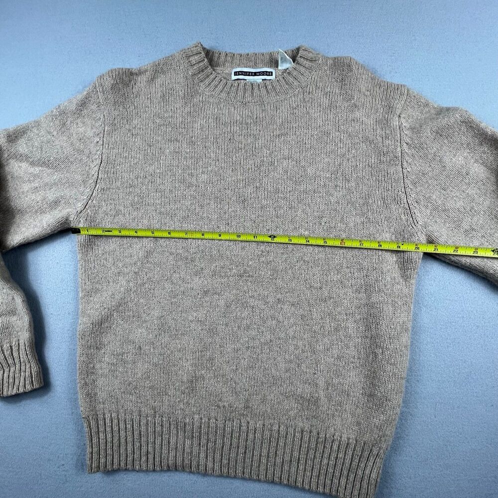 Vintage 100% Shetland Wool Jennifer Moore Sweater Women M Beige Knit - Picture 4 of 5